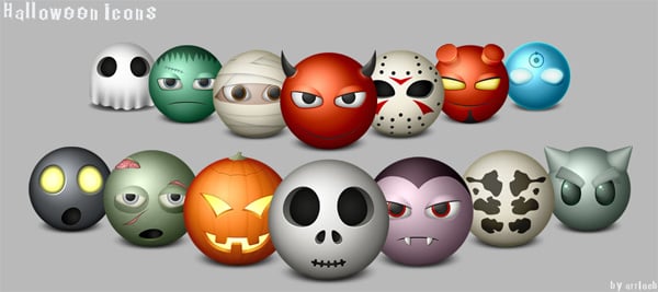 free Halloween icons set