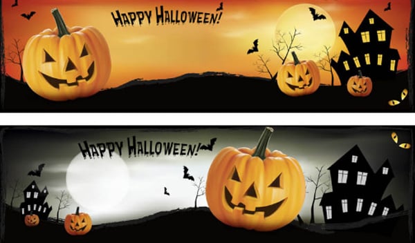 free Halloween banner template
