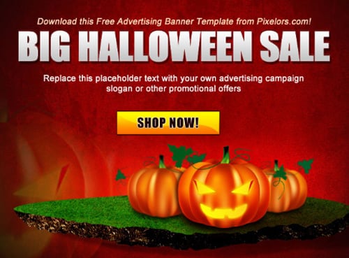 free Halloween banner template