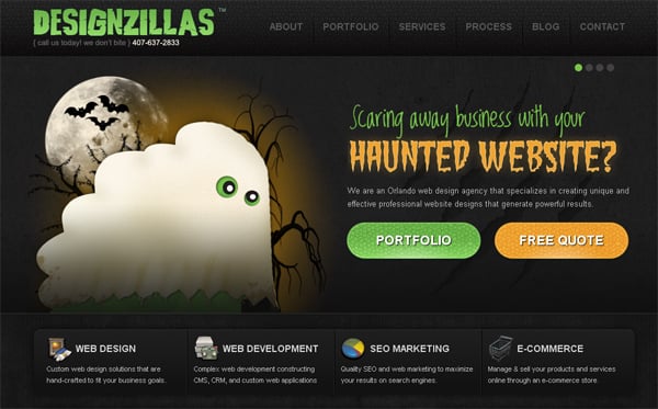 Websites and Facebook Covers Halloween Customizations