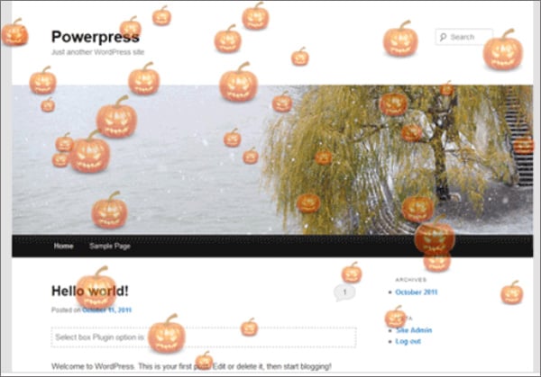 free Halloween WordPress plugin