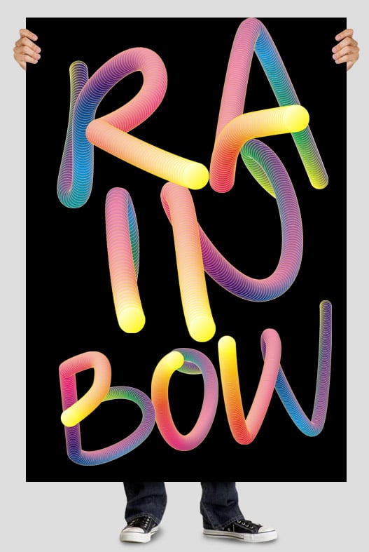 Rainbow font