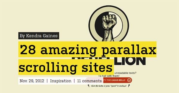 28 Amazing Parallax Scrolling Sites