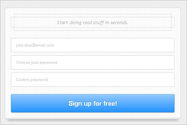 CSS3 SignUp Form