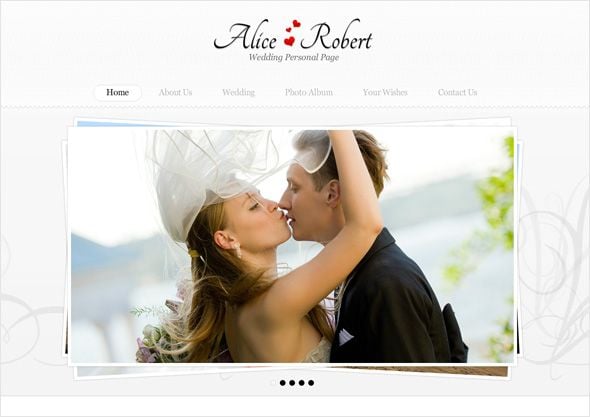 Wedding photo gallery template