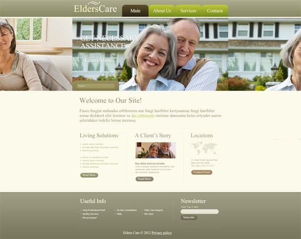 Nature-Elders Care Flash Template