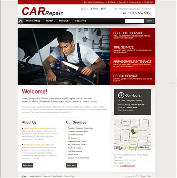 Cars Flash CMS Template