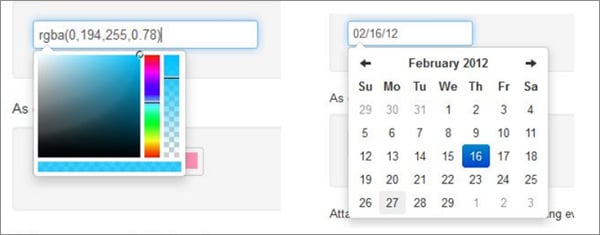 Colorpicker and Datepicker for Twitter Bootstrap - Bootstrap Plugins