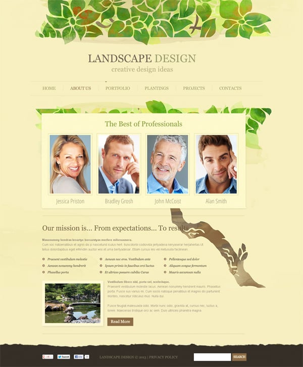 creative about us page template