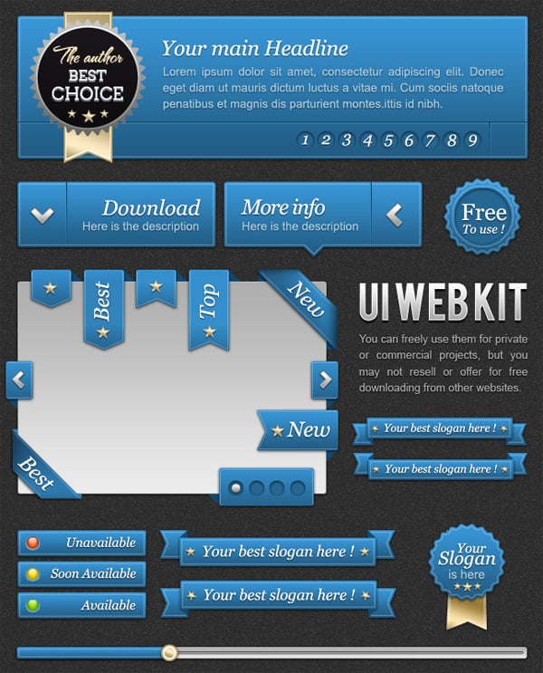 31 Free Web UI Kits – Choose Your Best Interface Design Tool