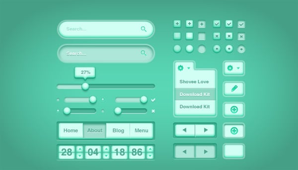 Download free UI kit PSD