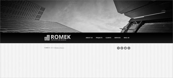 Template for Personal Website in Black and White Style