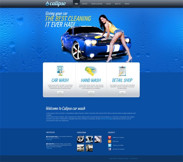 Blue Website Template