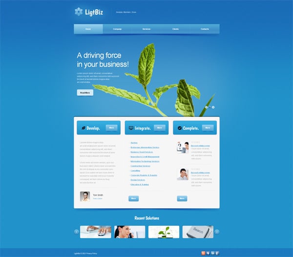 Blue Website Template