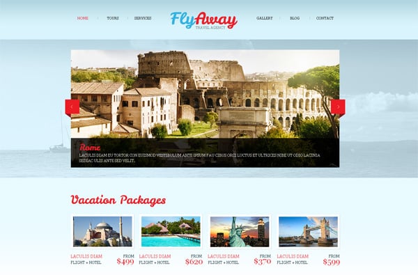 Travel website templates