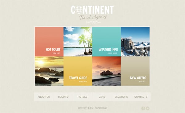 Travel website templates