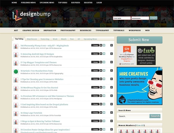 Websites and Directories to Submit Web Design Posts, Articles and News