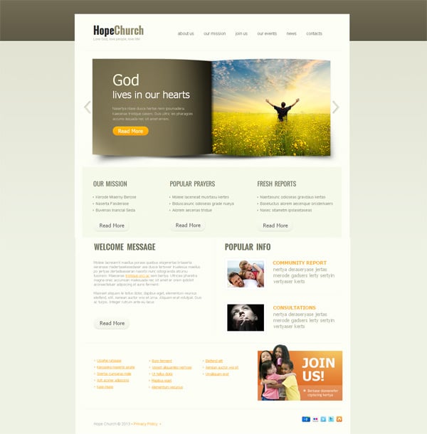 How to Build a Church Website from a Religious Website Template