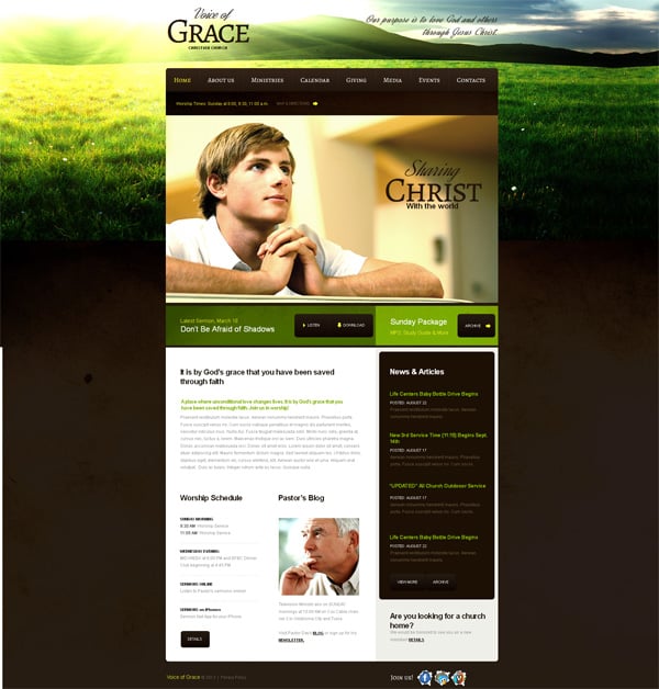 How to Build a Church Website from a Religious Website Template