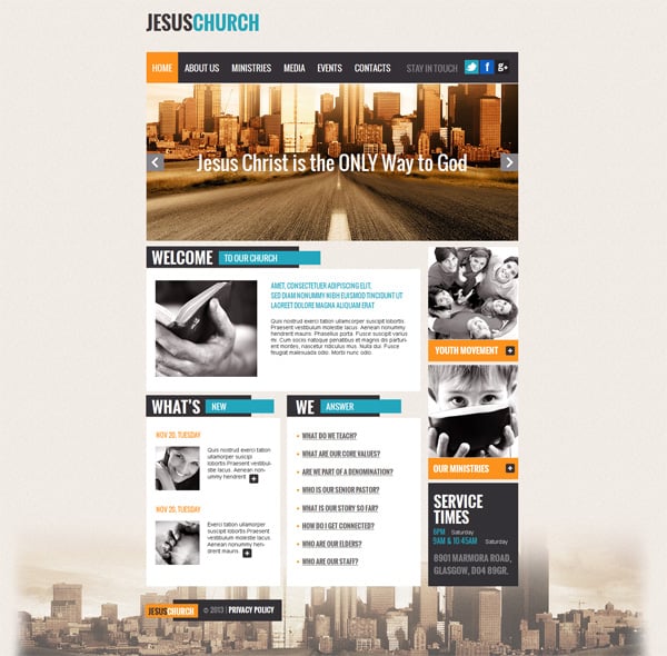 How to Build a Church Website from a Religious Website Template