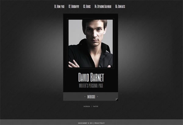 Dark Website Template for Halloween with free 30 days trial