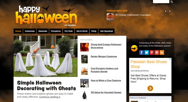 Halloween Website Design Ideas To Give Your Readers a Shock