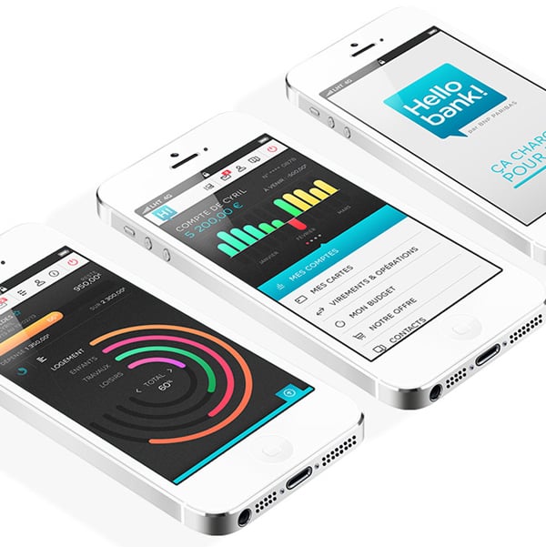 Flat Web Design Mobile Apps Featuring Graphs