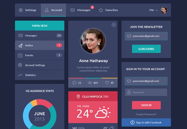 Free Flat UI Kit