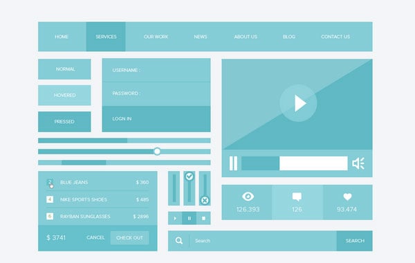 Free Flat UI Kit