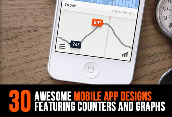 Mobile App Designs Featuring Counters and Graphs