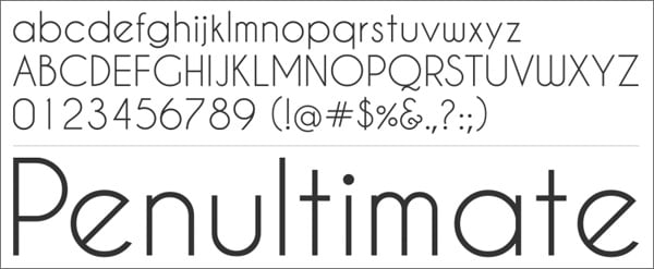 30 Free Thin and Light Fonts for Flat Web Designs