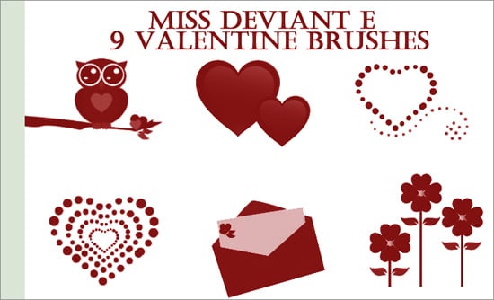 Valentine's Day Photoshop Resources: Free Brushes
