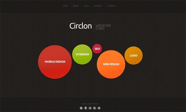 Trending Website Templates with Circular Elements 