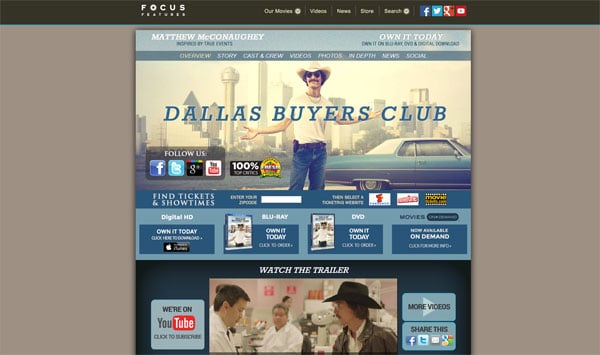 Dallas Buyers Club Movie Website