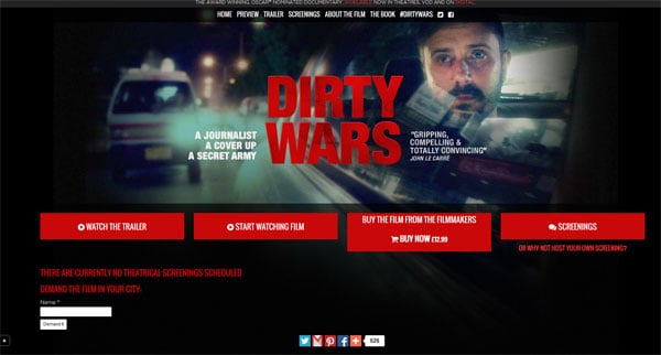 Movie Websites: Dirty Wars