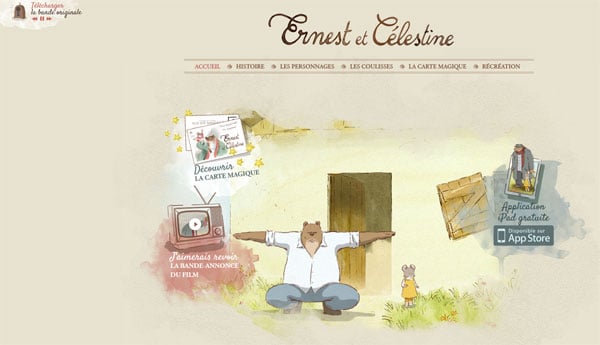 Animated Movie Websites: Ernest &Celestine