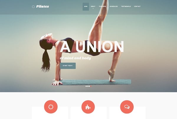 Clean Yoga Website Templates