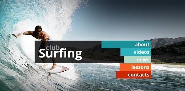 Template for Surfing Website