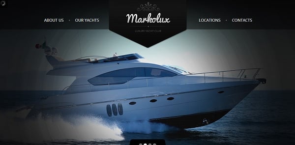 Design for Yachting Website with Slide Gallery