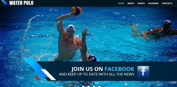 Water Polo Template for Sport Site