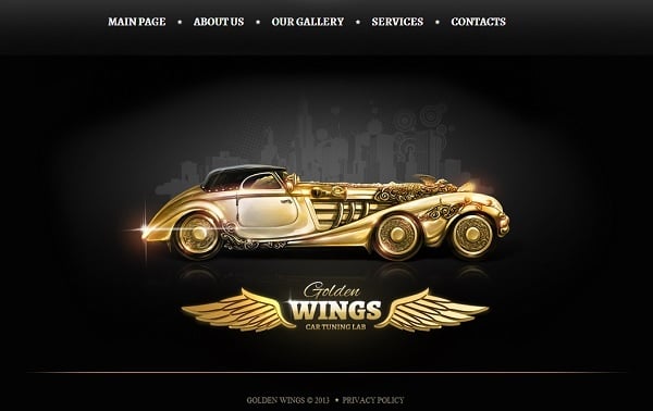 Retro-Style Design for Car Tuning Website