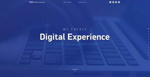 Eleks monochromatic website template