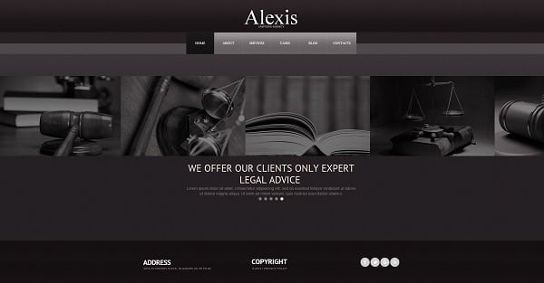 Lawyer Monochromatic Web Template