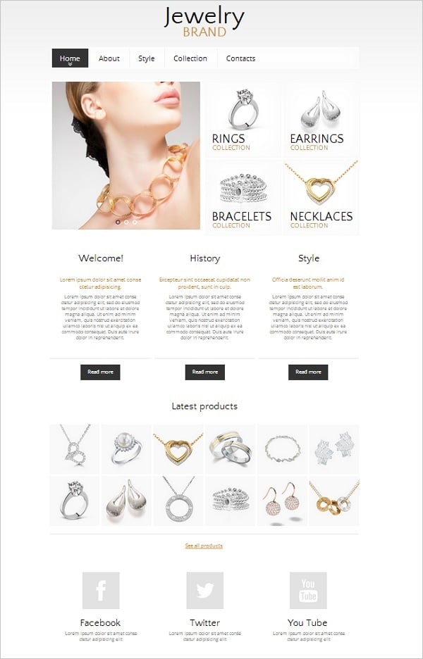 Jewelry Store Website Template