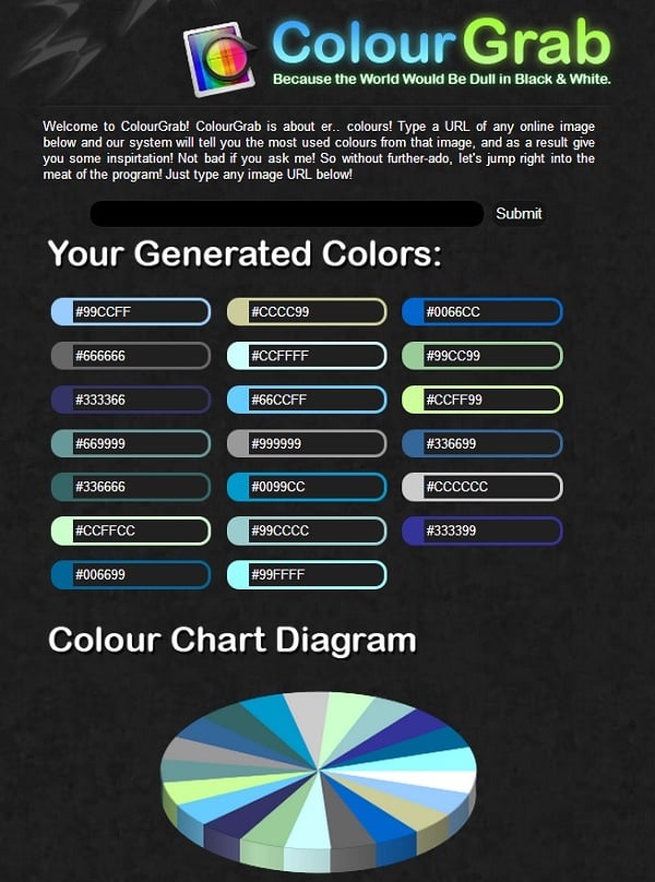 ColourGrab Color Palette Generator