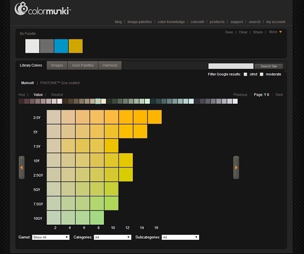 ColorMunki Color Palette Generator