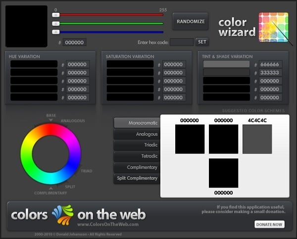 Color Wizard Color Palette Generator