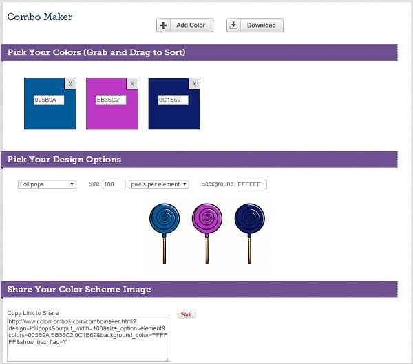 Combo Maker Color Palette Generator