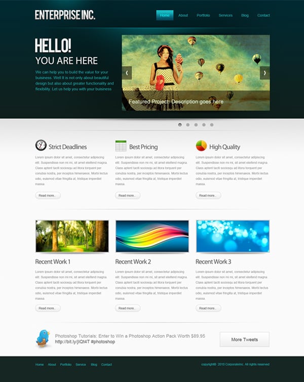 Create Website Layout in Photoshop – 50 Step-by-Step Tutorials