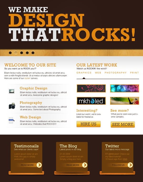 web templates for photoshop